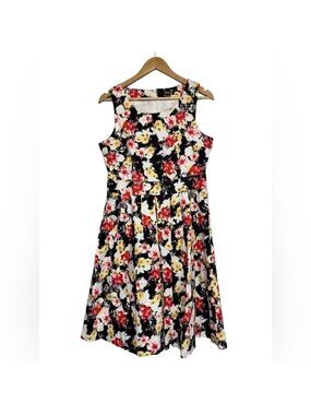 Teaberry Floral Sleeveless Midi Dress Size Large